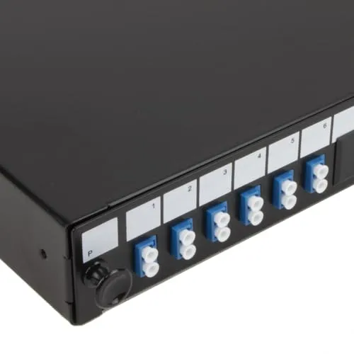 kenable 光ファイバーパッチパネル 24ポート LCデュプレックスSMモジュールアダプター6個付き 12ファイバー付き