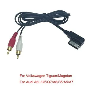 5ピース MDI/AMI インターフェース 2-RCA オス AUX ケーブル 適用: アウディ/AUDI フォルクスワーゲン/VOLKSWAGEN オーディオ ミュージック ワイヤー AUX アダプタ AL-LL-8527 AL Car parts