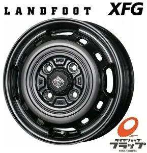 送料無料 4本セット ホイールのみ トピー実業 LANDFOOT XFG ランドフット スモーククリア/ポリッシュ 14インチ 5J インセット+45 4穴 PCD114.3 JWL-T 4本 NV200バネット デリカD:3 鉄チン風