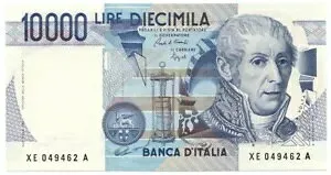 10000 リラ B. D'ITALIA ALESSANDRO VOLTA SERIE SOSTITUTIVA XE 15/11/1994 FDS-/FDS