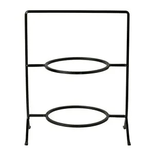 PLANO プラーノ 2段ラウンドスタンド（スタンドのみ） ＜コスタノバ / クリスチャン・トルチュ / モロッコ / マジョレル庭園 / 洋食器 / おもてなし / ブラック＞