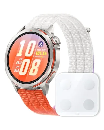 【体組成計セット】HUAWEI WATCH GT Runner 2 スマートウォッチ GPS搭載 高精度 2周波 マラソンモード ゴルフナビ ランニング 重量34.5g 3000nits高輝度 最長14日間バッテリー 心電図分析 健康管理 オレンジ