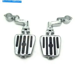 クロームパーツ Chrome 1 1/4 25mmの怒り激怒の頭蓋骨足PEGキット Chrome 1 1/4 25mm Anger Furious Skull Foot Peg Kit For Harley Dyna Wide Glide【並行輸入品】