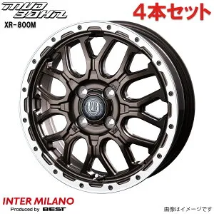 アルミホイール タント/タントカスタム L375S/L385S ダイハツ インターミラノ マッドバーン XR-800M 4本 1台分 15インチ 4穴 【15×4.5J 4-100 INSET45 グロスブロンズ/リムポリッシュ(GBR/RP)】