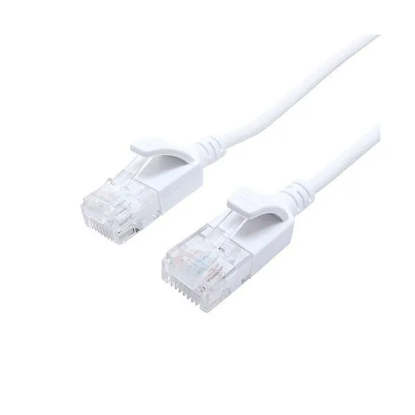 （まとめ） ナカバヤシ ミヨシCAT.6A LANケーブル スリム ホワイト 5m C6A-S05WH 1本 〔×5セット〕