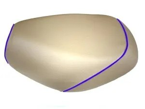 GRONDEMENT グロンドマン 国産シートカバー 張替タイプ バリオス バリオス2 KAWASAKI カワサキ シートカバー シート関連 外装 カラー：ベージュ/青パイピング