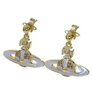 【10％OFFクーポン！4/27(月)9:59まで】Riverall VIVIENNE WESTWOOD ヴィヴィアンウエストウッド アクセサリー レディース ピアス イヤリング アウトレット ゴールド×パープル NEIL MINI BAS RELIEF