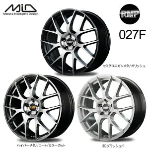 18インチ 5H112 8J 8J+45 5穴 027エフ ホイール (1本/2本/4本) セミグロスガンメタ/ポリッシュ MID EXCLUSIVE 027F IMPORT CAR 送料無料 エムアイディー ホイール