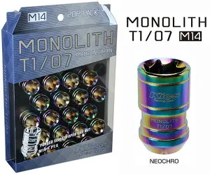 [ M14×P1.5 ネオクロ 20個セット ] キョウエイ キックス モノリス T1/07 ナットセット 品番 No. MN04N (協永産業 KYO-EI Kics MONOLITH T1/06 Nuts SET 盗難防止ロックナット) ※送料無料 (沖縄県および離島は除