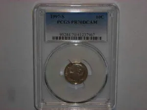 1997 S 10C ルーズベルト ダイム プルーフ PCGS PR70DCAM