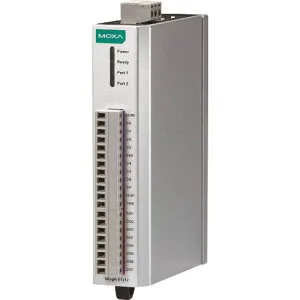 ■MOXA AI×8 イーサネットリモートI/O (2ポートイーサネットスイッチ付) IOLOGIKE1240(1685413)[送料別途お見積り][法人限定][掲外取寄]