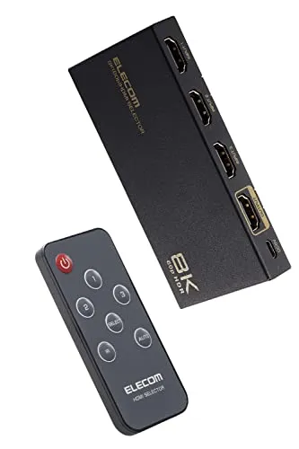 エレコム HDMI切替器 8K60Hz/4K120Hz対応 【PS5/PS4/PS3/Switch/FireTVStick対応】 3入力1出力 自動/手動切替 8K 4K 対応 ブラック DH-SW8KP31BK