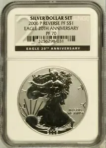 2006 (P) シルバーイーグル NGC PF70 NGC リバース PF 20周年記念