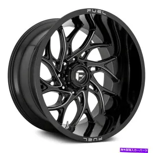 ホイール 4本セット 燃料D741ランナー1PCホイール22x10（-18、8x180、124.2）4のブラックリムセット Fuel D741 RUNNER 1PC Wheels 22x10 (-18, 8x180, 124.2) Black Rims Set of 4【並行輸入品】