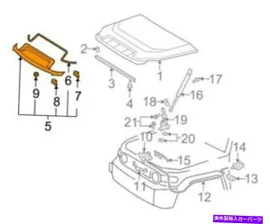 フードベントトリム トヨタ7618035031A0の本物のOEMフードスクープ Genuine OEM Hood Scoop for Toyota 7618035031A0【並行輸入品】