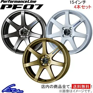 N-ONE JG3 アルミホイール エンケイ パフォーマンスライン PF07【15×5J 4-100 INSET45】ENKEI PerformanceLine 15インチ 4穴 +45 インセット45 NONE 車用ホイール 1本 4本セット 1台分 一台分 1枚 4枚【店頭受取対