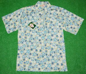 アロハシャツ メンズ 大きいサイズ GO BAREFOOT ゴーベアフット GB013 ベージュ 花柄 人気 おしゃれ プレゼント ギフト 誕生日 お祝 母の日 父の日 旅行 裏地仕様 送料無料