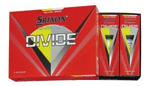 ダンロップゴルフボール SRIXON Z-STAR XV DIVIDE 2023年モデル 1ダース(12個入り) イエロー/ホワイト