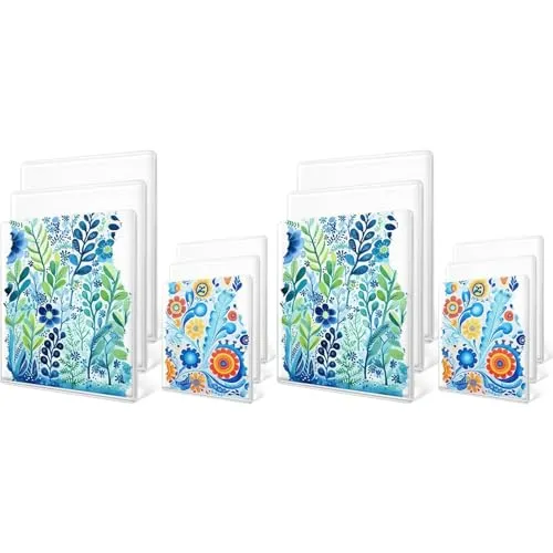 Lychae モノプリント プリントプレート 12枚パック - 8x10インチ + 5x7インチ ゲルプレート、ジェリプレート - カード作成、スクラップブッ用のプレスアート用