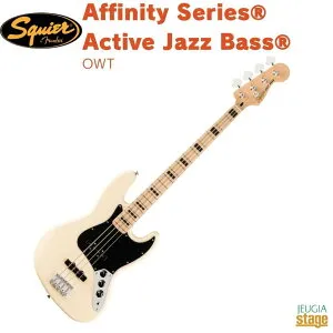Squier Affinity Series Active Jazz Bass, Maple Fingerboard, Black Pickguard, Olympic Whiteスクワイア アフィニティシリーズ ジャズベース オリンピックホワイト【Stage-Rakuten Guitar】エレキベース 白 Fender フェンダ