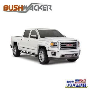 【BUSHWACKER ブッシュワーカー 正規品】エクステンドフラットスタイル オーバーフェンダー フロント GMC シエラ 1500/リミテッド 6.5FT/8FT 2014年～2019年