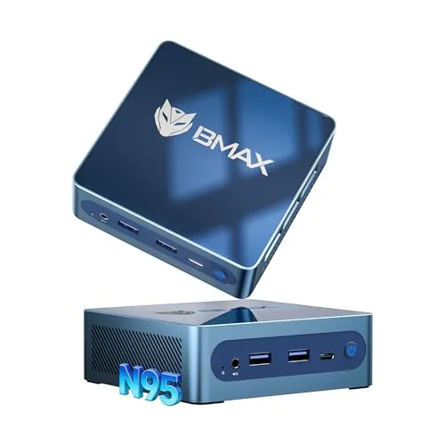 【ミニpc 最新第12世代 N95 省電力 N97より高速】BMAX ミニpc mini pc N95 4C/4T 15W 最大3.4GHz 12GB LPDDR5+512GB SSD 小型PC 8TB拡張M.2_NVMe/SATA HDMI2.1/2画面