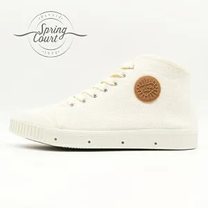 【正規販売店】SPRING COURT スプリングコート レディース メンズ スニーカー 靴 ハイカット ヘビーツイル OFF WHITE オフホワイト 白 B2S-2002-3 / B2N-2002-3 HEAVY TWILL フランス 通気性 クッション 快適