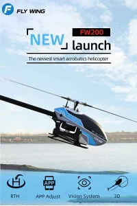 FLY WING（フライウイング） FW200 6CH 3D アクロGPS高度保持ワンキーリターンAPP調整RCヘリコプターRTF・H1V2飛行制御システム