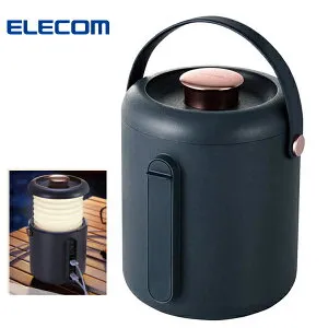 エレコム 蛇腹LEDランタン付き ポータブルバッテリー (54600mAh/85W) DE-P02DBU [ELECOM 大容量 小型 車中泊 防災 調光4段階 防水 防塵 ]【送料無料】