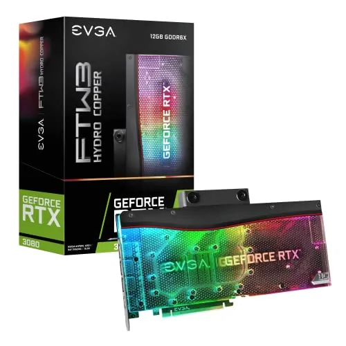 EVGA GeForce RTX 3080 12GB FTW3 ウルトラハイドロコッパーゲーミング 12G-P5-4879-KL 12GB GDDR6X ARGB LED メタルバックプレート LHR。