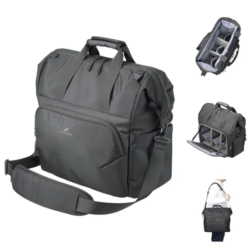 ハクバ カメラバッグ GW-STANDARD ダレス ショルダーバッグ20 AZ ブラック がま口バッグ 20L カメラショルダー 背面アクセス AMZSGWSD-SB20 4977187005264