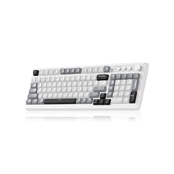AULA 99 Wireless Keyboard, Custom Computer Keyboard, Tri-Mode Bluetooth 5.0/2.4GHz/USB-C Cute Creamy Gaming Keyboards with Number Pad, RGB Ba_並行輸入