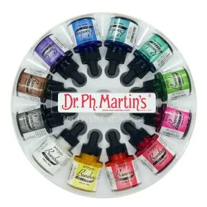 Dr. Ph. Martin's Bombay India Ink, 1.0 oz, Set of 12 (Set 1)