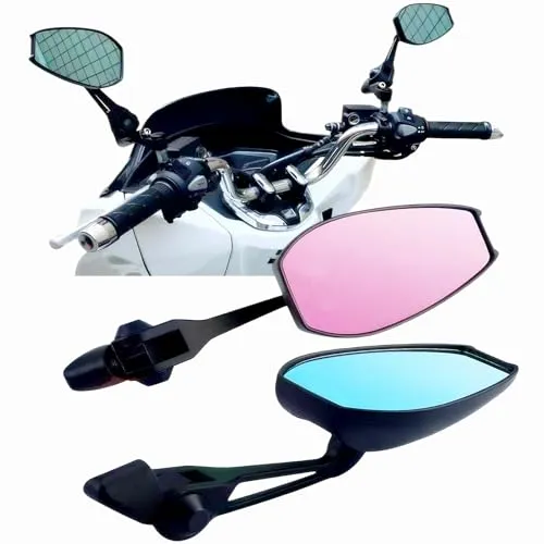ホンダ PCX160/PCX150 /PCX125 バイクミラー 防眩鏡 改造部品 左右セット (サイドミラー ブルーミラー) [並行輸入品]