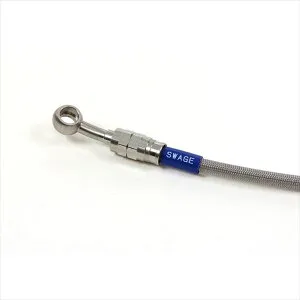 SWAGE-LINE PRO（スウェッジラインプロ）:Swage-PRO フロントホースキット（トライピース）YZF-R6 03-04 STP313FT 車種専用 ステンレスメッシュホース