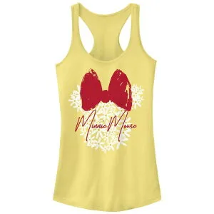 ディズニー レディース トップス Tシャツ フラワー柄 フラワー Juniors' Disney's Mickey Floral Minnie Mouse Tank Top Banana
