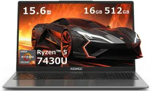 ACEMAGIC ノートパソコン Ryzen 5 7430U ノートPC 最大4.3GHz 6C/12T 16GB+512GBPCIe3.0 SSD 1080PフルHD AMD Laptop Win11 Pro/Webカメラ/WiFi6/BT5.2/Type-C/USB3.2×3/HDMI2.0×1/静音/高速熱放 NoteBook PC-2025新型
