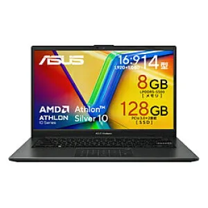 ASUS(エイスース) ノートパソコン Vivobook Go 14 ミックスブラック E1404FA-BIC8128NWP ［14.0型 /Windows11 Home /AMD Athlon /メモリ：8GB /SSD：128GB /Microsoft 365 Basic /日本語版キーボード /2026年4月モデル］ E1404FABI