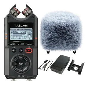 TASCAM DR-40XP+WS-86+BP-6AA 可動式マイク XLR/TRS入力搭載 32ビットフロート録音対応 4ch ポータブルレコーダー/ウインドスクリーン+バッテリーパック付【送料無料】