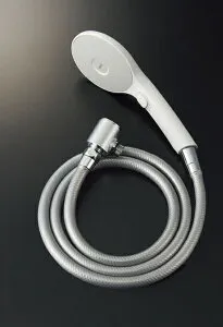 リクシル シャワーヘッド+ホース エコアクアスイッチシャワー スイッチ付 メタル調シルバーホース(1.6m) BF-SJ6MBGE(1.6)-AT