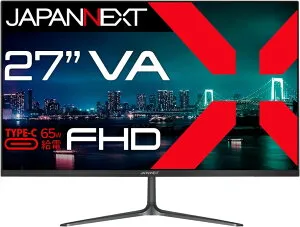 JAPANNEXT ジャパンネクスト VAパネル フルHD対応27型液晶ディスプレイ(Type-C/スピーカー/チルト/2年保証) JN-V27FHD-C65W 単品購入のみ可（同一商品であれば複数購入可） クレジットカード 代金引換
