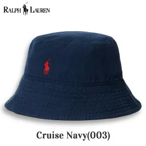 ポロ ラルフローレン メンズ レディース リネン バケットハット 455938465 ネイビー ホワイト 麻 春夏 ポニー刺繍 ワンポイント POLO RALPH LAUREN ポロラルフローレン ラルフ ハット 帽子 男女兼用