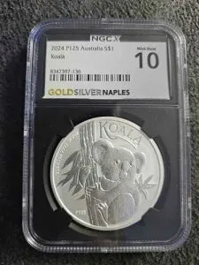 2024 P125 オーストラリア S$1 コアラ NGCX ミントステート 10