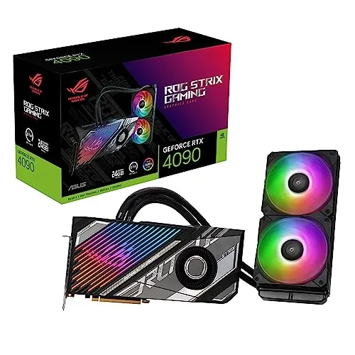 ASUS ROG Strix LC NVIDIA GeForce RTX? 4090 ゲーミンググラフィックスカード (PCIeR 4.0、24GB GDDR6X、HDMIR 2.1、DisplayPort? 1.4a、フルカバーコールドプレート、240m