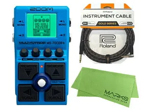 ZOOM ズーム MultiStomp MS-70CDR+ + Rolandケーブル + マークスクロスセット エフェクター