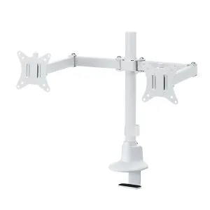 サンワサプライ モニターアーム（デュアル・ロングアーム・薄型ショートクランプ） (CR-LAC216W) ※お客様組立品 | sanwa サンワダイレクト オフィス用品 オフィス事務用品 オフィスサプライ |