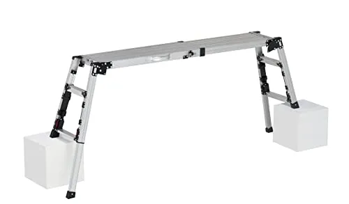 ピカ(PiCa) ピカコーポレイション 足場台 脚部伸縮 上部操作タイプ 天板スライド 天板高さ0.55~0.86m 天板長さ93cm~150cm アルミ スタッピー DXP-S86A