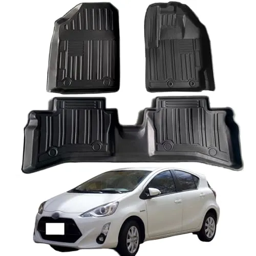 トヨタとの互換性あり アクア 10系 3Dフロアマット 立体フロアマット アクア 10系 カーマット Aqua NHP10 NHP10H 2014-2020 防水マット 滑り防止 耐汚れ TPE素材 立体タイプ カスタムパーツ 車種専用設計 取付簡単 保護