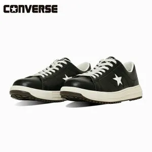 【エントリーでP10倍24日20:00-27日09:59まで】CONVERSE コンバース ONE STAR PS ワンスターPS Black/White 33701750 【 安全靴 作業靴 セーフティーシューズ JSAA規格 A種 人工皮革製 プロスニーカー 】