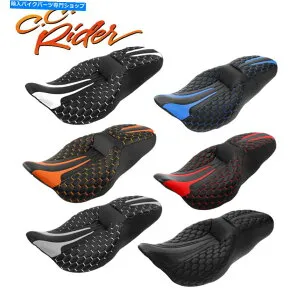 Seats C.C.ライダー6スタイルハーレーツーリンググライド2009-2023に適したドライバーの旅客席 C.C. RIDER 6 Styles Driver Passenger Seat Fit For Harley Touring Glide 2009-2023【並行輸入品】